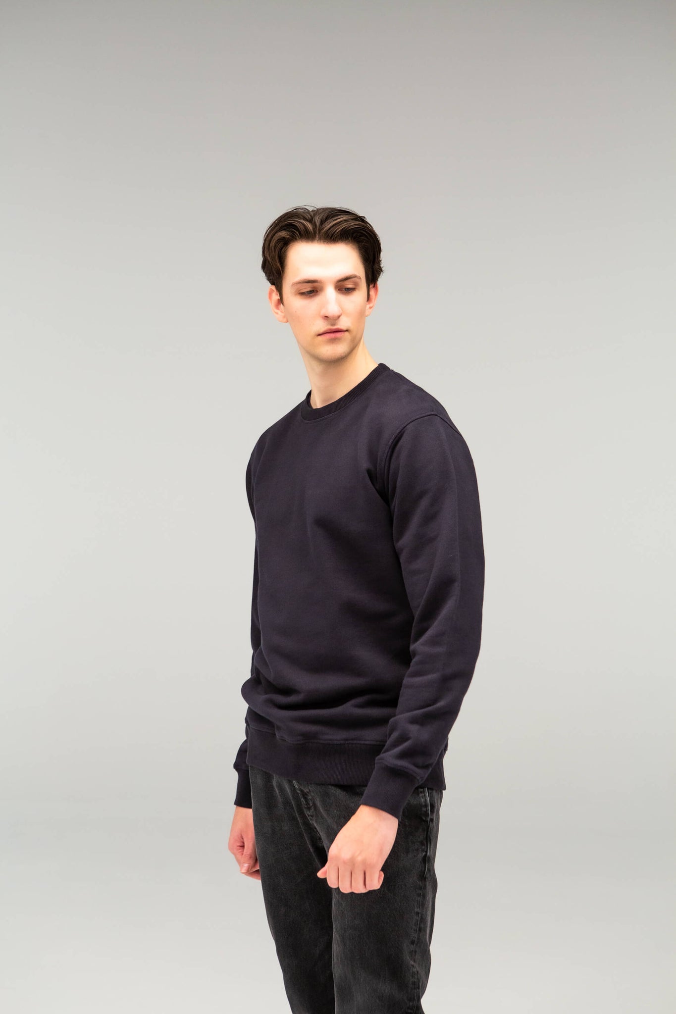 The Tall Sweatshirt - TALLFITS - Detailansicht Schwarz Sweatshirt extra langer Arm