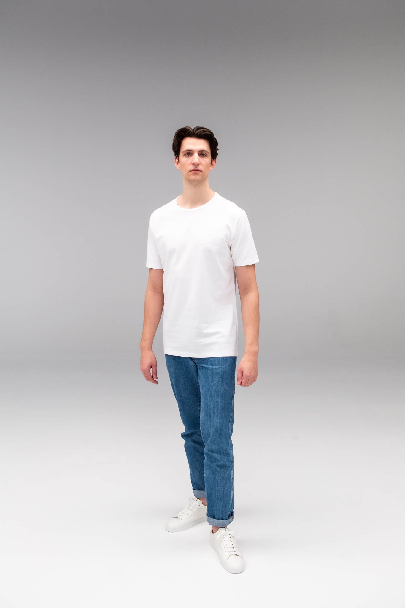 Weißes T-Shirt extra lang Tall Passform