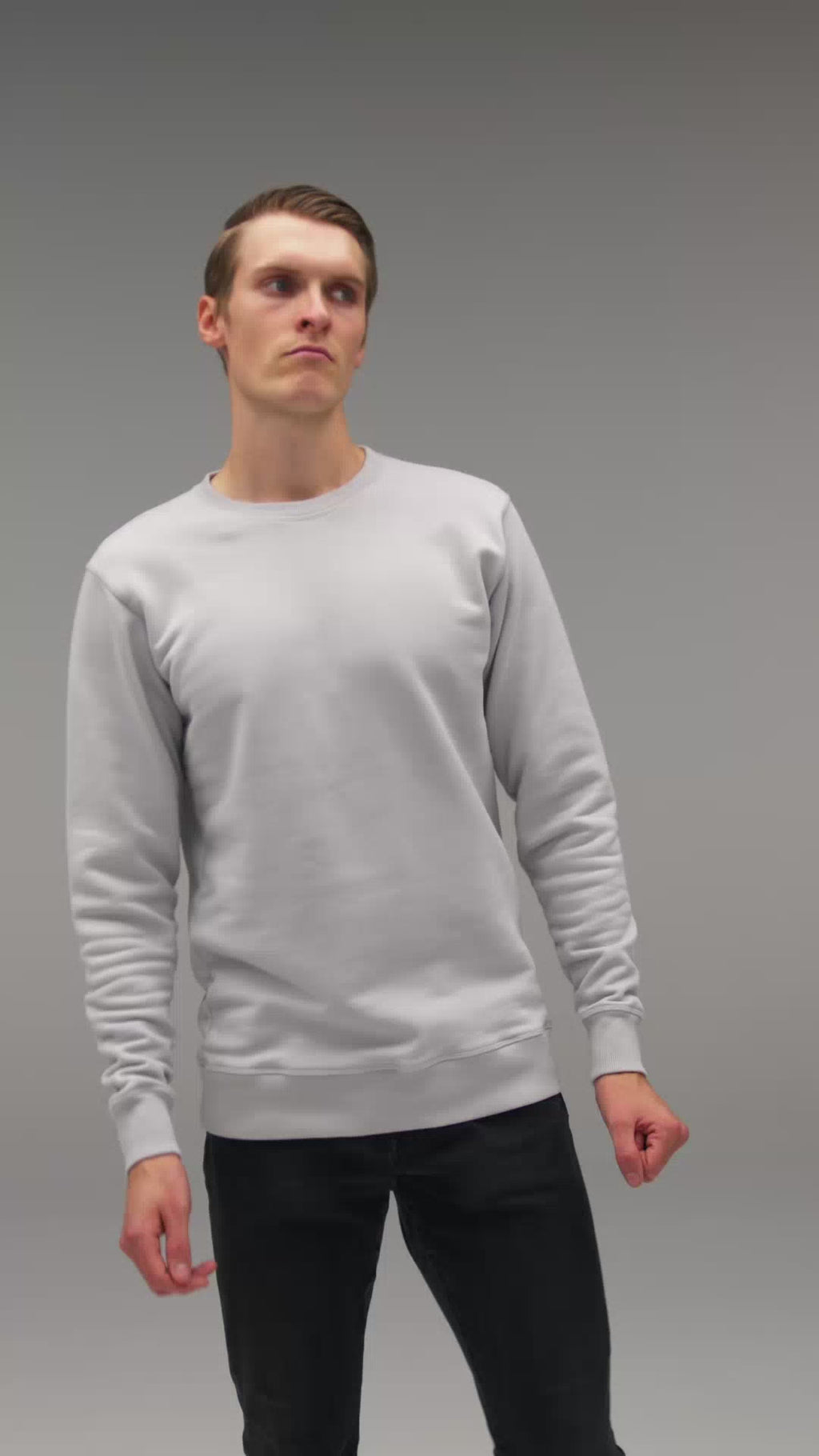 Produktvideo Sweatshirt Grau für große Männer 
